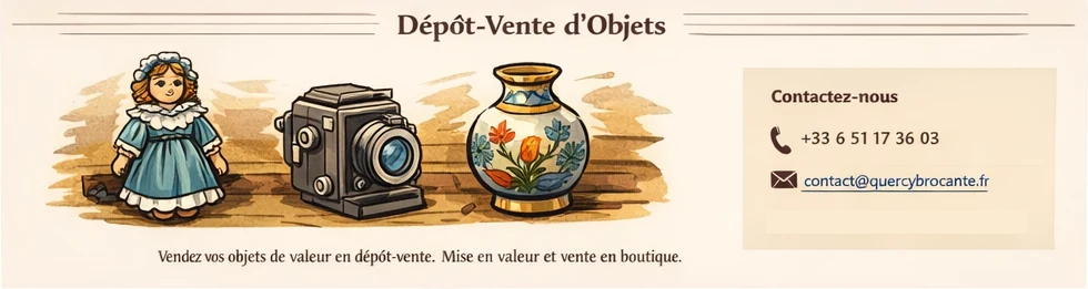 Illustration d’objets anciens avec zone contact